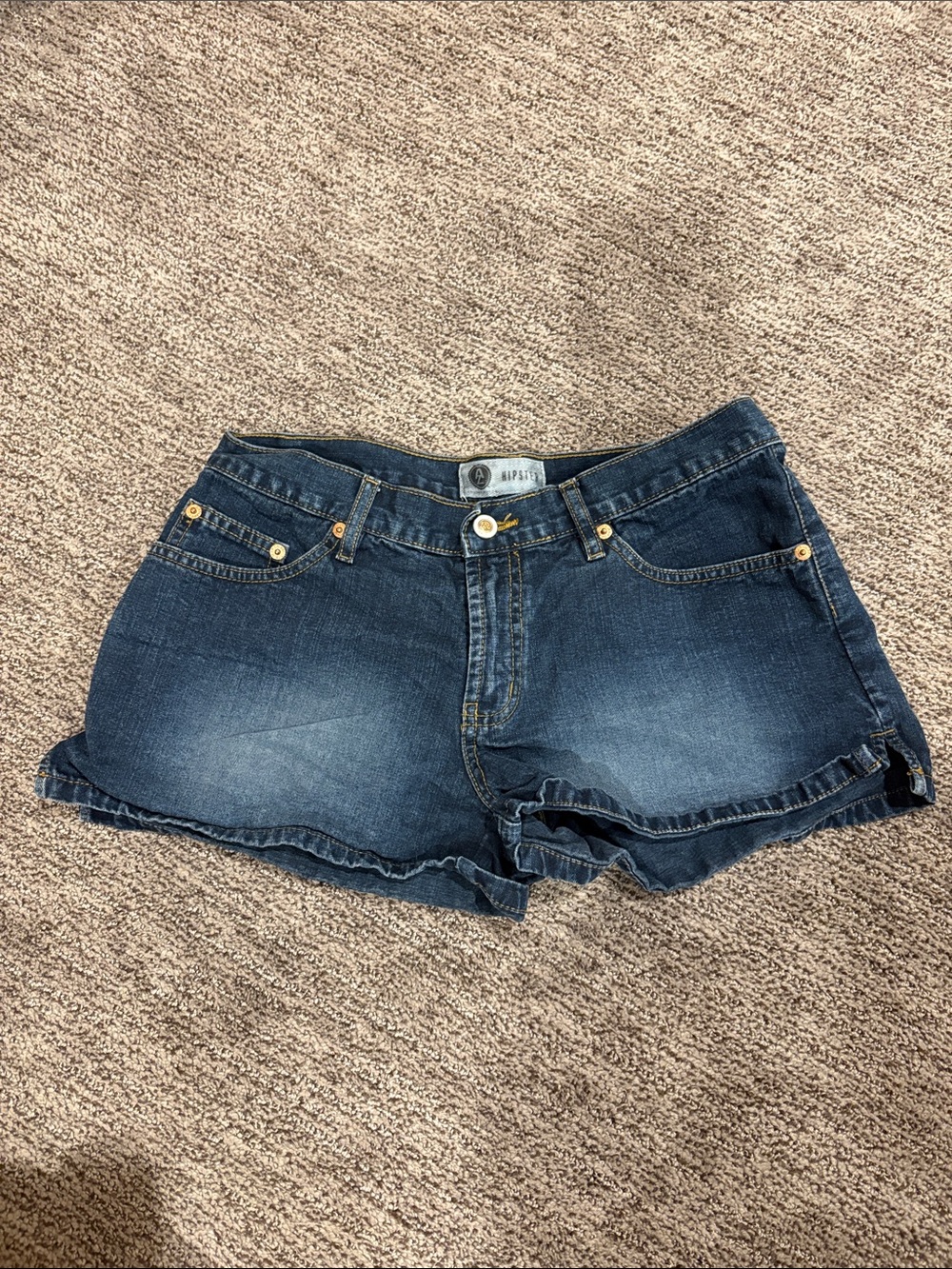 Arizona Jean Company Dark Blue Denim Ruffle Hem Shorts